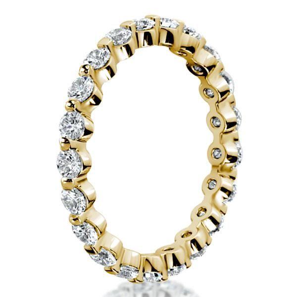 Golden Eternity Band - 18K Gold Plated Sterling Silver Ring
