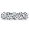 2.20 CT. TW. Staggered Round Cut Eternity Band for Women in Rhodium-Plated Sterling Silver