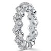 2.20 CT. TW. Staggered Round Cut Eternity Band for Women in Rhodium-Plated Sterling Silver