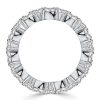2.20 CT. TW. Staggered Round Cut Eternity Band for Women in Rhodium-Plated Sterling Silver