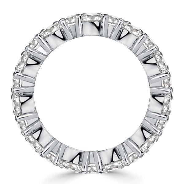 2.20 CT. TW. Staggered Round Cut Eternity Band for Women in Rhodium-Plated Sterling Silver