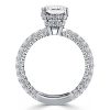 Radiant Cut 3.0 CT Double Hidden Halo Sterling Silver Engagement Ring