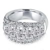 Halo Cushion Created White Sapphire Wedding Band in Sterling Silver