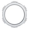 2.14 CT. TW. White Sapphire Floral Eternity Band in Sterling Silver with Rhodium Finish
