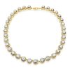Sterling Silver Eternity Halo Tennis Necklace with High-Carat Weight Stones