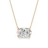 Golden Oval Cut Pendant Necklace - 18K Gold Plated Sterling Silver