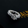 Eternity Round Created White Sapphire Engagement Ring - 925 Sterling Silver