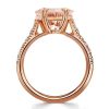 Rose Gold Heart Engagement Ring - 6.00 CT Center Stone