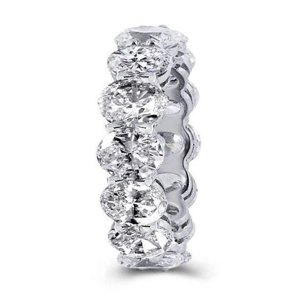 Oval Eternity Bridal Set in Sterling Silver with Created White Sapphire Accents