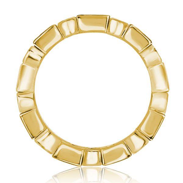 Baguette Blue Sapphire Eternity Band - Sterling Silver Wedding Ring for Women
