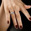 Classic Created White Sapphire Bridal Set - Sterling Silver & Titanium (2.43 CT. TW.)