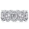 Halo Oval Eternity Wedding Band - 925 Sterling Silver - 6.63 CT. TW.