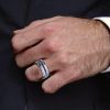 Affordable Silver-Plated Wedding Band for Men - 8MM Comfort Fit