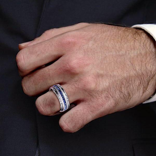 Affordable Silver-Plated Wedding Band for Men - 8MM Comfort Fit