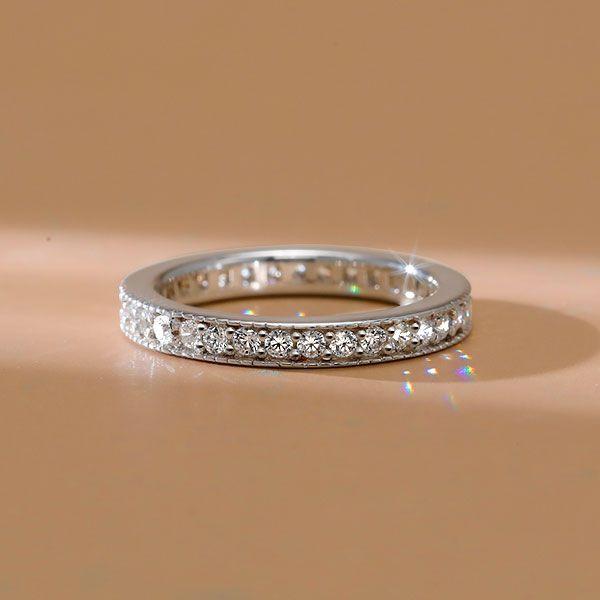 Eternity Channel Set Wedding Band - 0.93 CT TW Sterling Silver