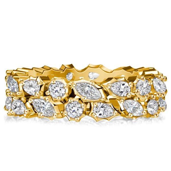 2.75 CT. TW. Multi Cut Eternity Wedding Band in Sterling Silver - Posey Style Stacking Ring
