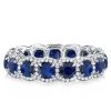 Halo Round Cubic Zirconia Wedding Band in Sterling Silver (3.00 CT. TW.)