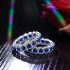 Halo Round Cubic Zirconia Wedding Band in Sterling Silver (3.00 CT. TW.)