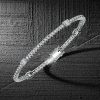 Sterling Silver Round and Baguette Cut Tennis Bracelet for Women, 7.20 CT. TW