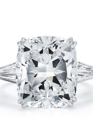 Sterling Silver 3.50 CT CZ Engagement Ring - Rhodium Plated