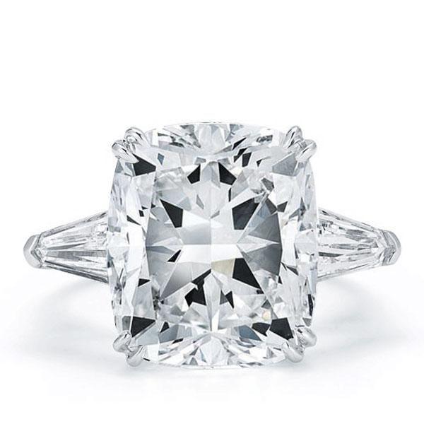 Sterling Silver 3.50 CT CZ Engagement Ring - Rhodium Plated