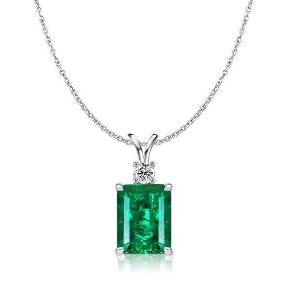 Emerald Green Jewelry Set: Sterling Silver Necklace & Drop Earrings