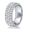 Micropave Eternity Wedding Band | Created White Sapphire in 925 Sterling Silver