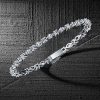 Marquise and Round Cut CZ Tennis Bracelet in 925 Sterling Silver, Available in Multiple Lengths