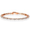 Marquise and Round Cut CZ Tennis Bracelet in 925 Sterling Silver, Available in Multiple Lengths