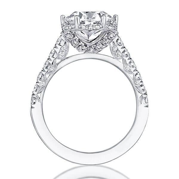 Halo Milgrain Bridal Set - Sterling Silver & Created White Sapphire