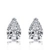 Halo Bridal Necklace Set - 925 Sterling Silver, Rhodium Plated