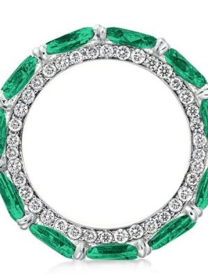 Pear Eternity Band in 925 Sterling Silver with 3.85 CT. TW. Accents
