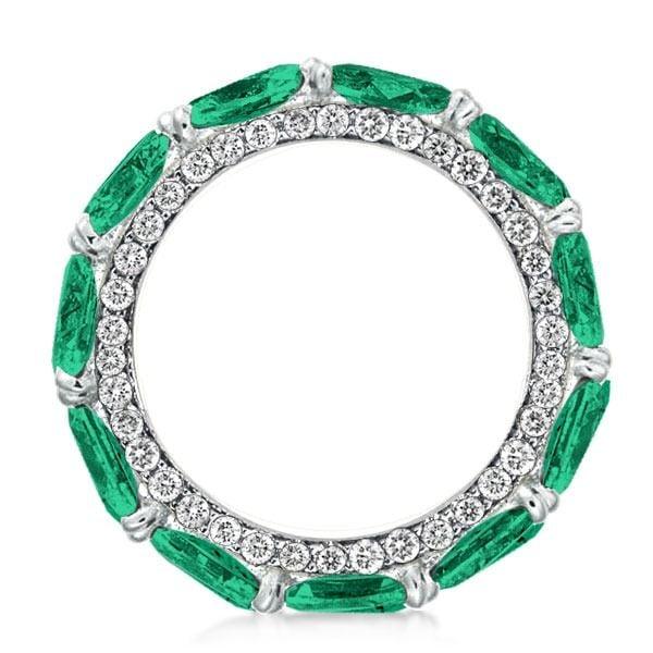 Pear Eternity Band in 925 Sterling Silver with 3.85 CT. TW. Accents