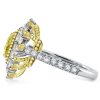 Sterling Silver 2.0 CT Simulated Diamond Engagement Ring - Unique Designer Style
