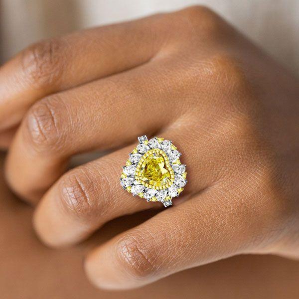 Sterling Silver 2.0 CT Simulated Diamond Engagement Ring - Unique Designer Style