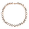 Eternity Halo Tennis Necklace - 925 Sterling Silver - Available in Multiple Lengths & Finishes