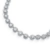 Eternity Halo Tennis Necklace - 925 Sterling Silver - Available in Multiple Lengths & Finishes