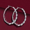 Pear Cut Ruby Inside-Out Hoop Earrings - Sterling Silver