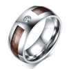 Men's Tungsten Carbide Solitaire Ring - Blue Plated, 8mm Band