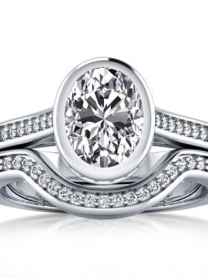 Sterling Silver Matching Wedding Band Set - 2.68 CT. TW. Cubic Zirconia