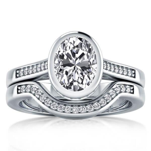 Sterling Silver Matching Wedding Band Set - 2.68 CT. TW. Cubic Zirconia