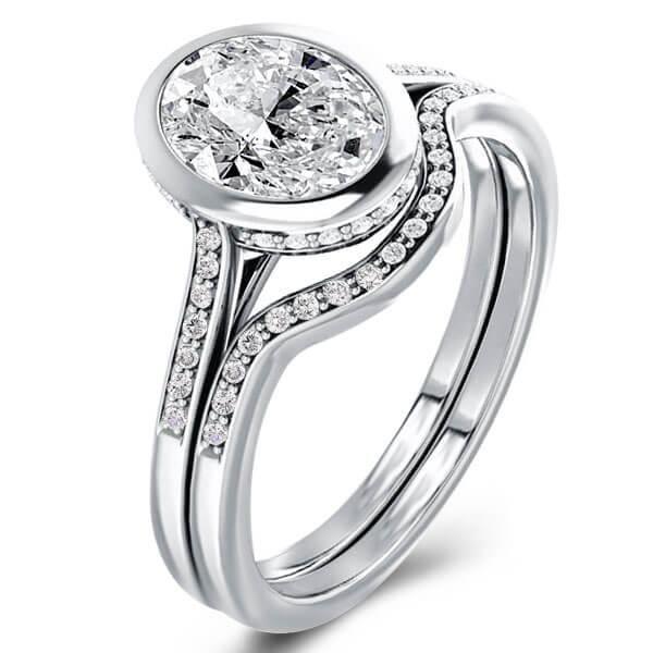 Sterling Silver Matching Wedding Band Set - 2.68 CT. TW. Cubic Zirconia