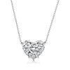 Classic Heart Pendant Necklace in 925 Sterling Silver with 4.00 CT. TW Stones