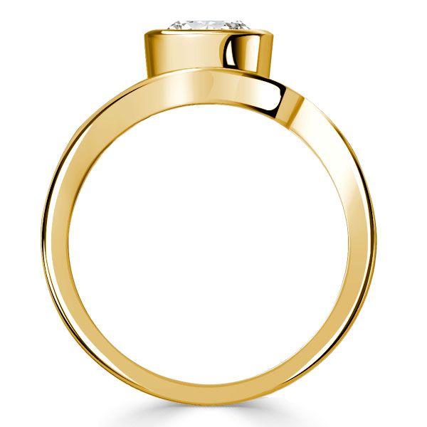 Vintage Style Ruby & Sapphire Ring - 18K Gold Plated Sterling Silver