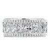 Cushion Cut Sterling Silver Eternity Band - 8.75 CT. TW.