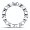 Multi Row Bezel Set Pear Cut Eternity Wedding Band in 925 Sterling Silver