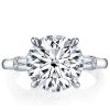 Emerald Cut Three Stone Ring - 925 Sterling Silver