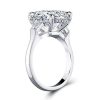 Emerald Cut Three Stone Ring - 925 Sterling Silver
