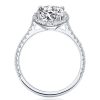 Oval Cut Sterling Silver Engagement Ring - 2.5 Carat Center Stone