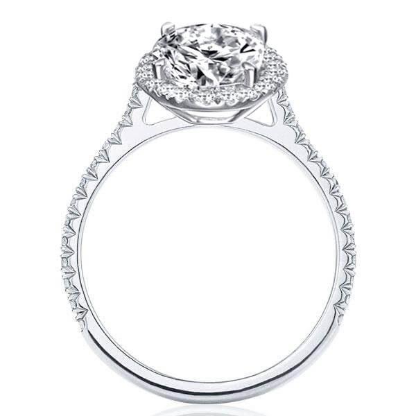 Oval Cut Sterling Silver Engagement Ring - 2.5 Carat Center Stone
